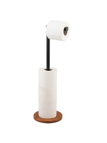 Wenko Papierständer mit Griff 2-in-1, SERRO in Braun, Ø 17 x (H) 67 cm