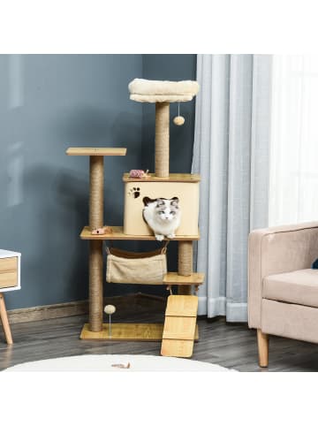 Pawhut Kratzbaum Gelb 60L x 40B x 130H cm