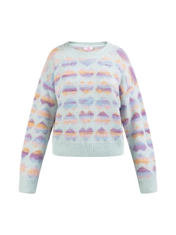 myMo Damen Strickpullover in Hellblau