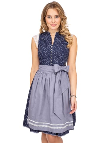 MarJo Dirndl MIRIAM in blau-grau