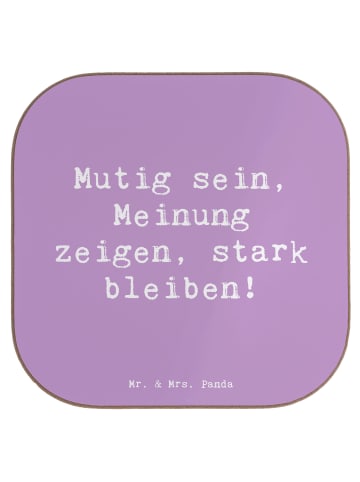 Mr. & Mrs. Panda Untersetzer Tasse Spruch Mutig zu seinen Meinun... in Lavendeltraum
