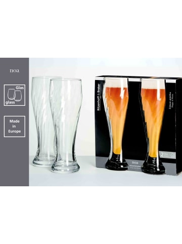 Ritzenhoff & Breker 8er Set Weizenbiergläser Noa in 0,5 Liter in transparent