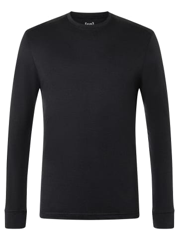 super.natural Merino Longsleeve in schwarz