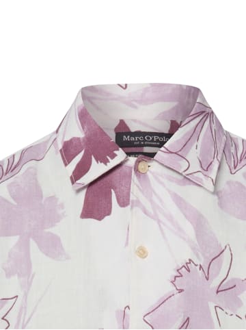 Marc O'Polo Leinenhemd in aubergine ecru - 0001