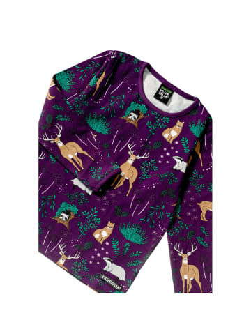 Villervalla Langarmshirt Winter Forest XT in lila