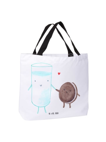 Mr. & Mrs. Panda Tote Bag Milch Keks ohne Spruch in Weiß