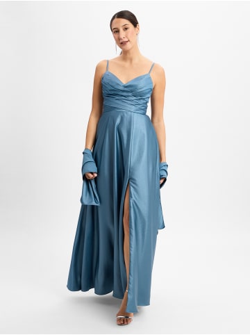 Unique Abendkleid in indigo - 0001