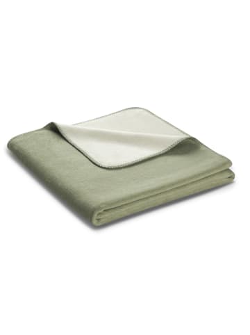 biederlack Wohndecke Melange Doubleface in jadegrün-natur