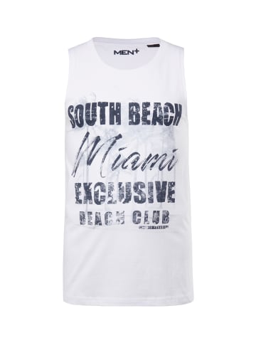 Men Plus Tank Top in schneeweiß