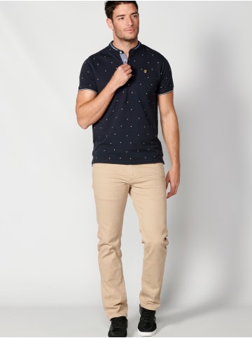 KOROSHI Kurzarm-Polo in blau