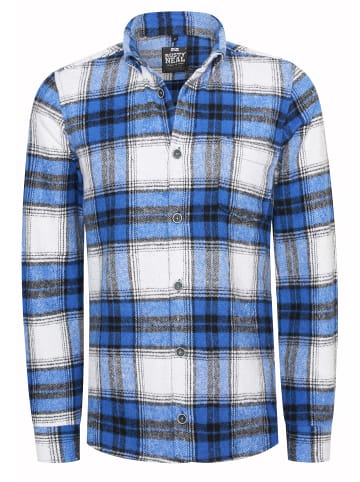Rusty Neal Holzfäller Flanell Hemd in Blau / Ecru