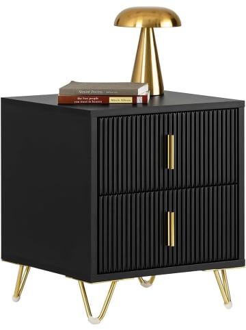 SoBuy Nachttisch in Schwarz - (B)40 x (H)47 x (T)40cm