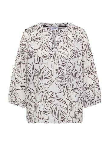 Cecil TOS Print Tunic Blouse in Light Alabaster White