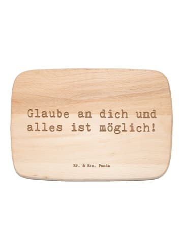 Mr. & Mrs. Panda Frühstücksbrettchen Holz Spruch Vertrauen in ei... in Transparent