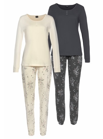 Vivance Active Pyjama in anthrazit + creme