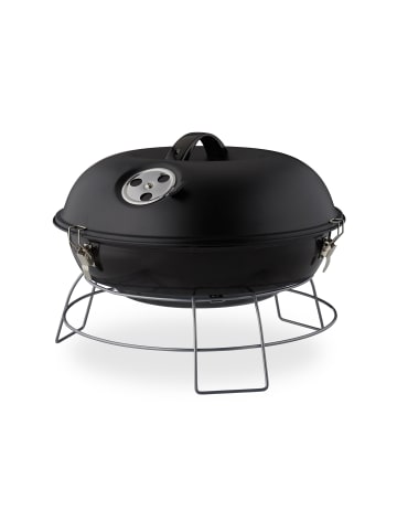 relaxdays Kugelgrill in Schwarz - Ø 36 cm