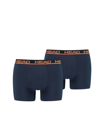 HEAD Boxershort 2er Pack in Dunkelblau/Orange