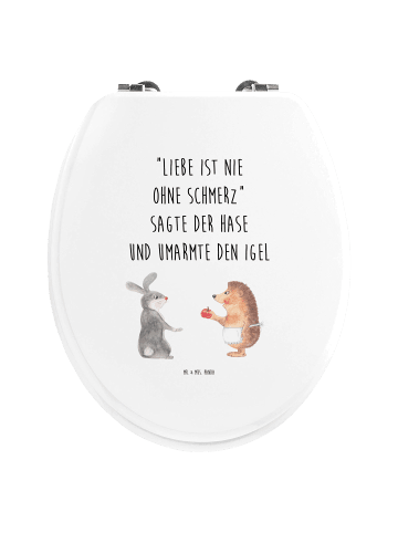 Mr. & Mrs. Panda Klobrille Hase Igel mit Spruch in Weiß