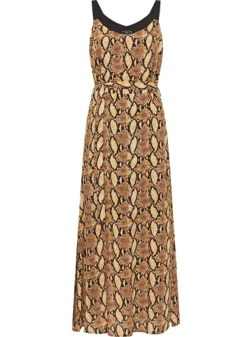faina Maxikleid in Beige Schlange