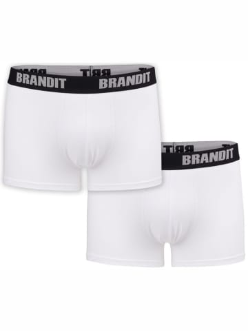 Brandit Boxershort "Boxer Shorts Logo 2 Pack" in Weiß