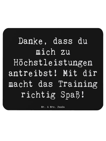 Mr. & Mrs. Panda Mousepad Spruch Motivierender Fitness-Trainer m... in Schwarz