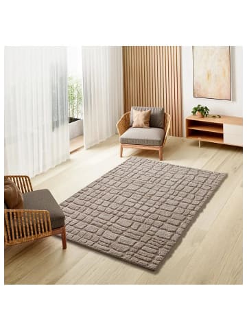 Atticgo Kurzflor-Teppich JUNO in taupe