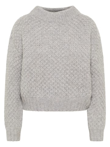 IZIA Damen Strickpullover in Hellgrau
