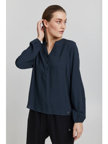 Oxmo Langarmbluse OXElvy in Dunkelblau