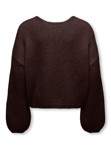 KIDS ONLY Strickpullover V-Ausschnitt Kogdinea in chocolate torte