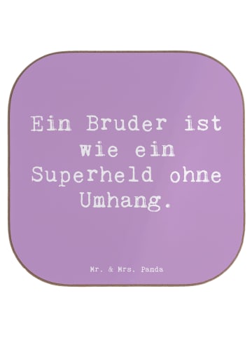 Mr. & Mrs. Panda Untersetzer für Gläser Spruch Bruder Superheld ... in Lavendeltraum