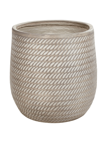 Beliani Outdoor Blumentopf LIVADIA in Beige - (W) 39 x (H) 44 x (L) 39 cm