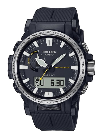 Casio Pro Trek Funk-Solar Herrenuhr Schwarz