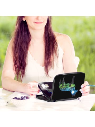 Mr. & Mrs. Panda Bleistiftetui Fuchs Landschaft mit Spruch in Schwarz