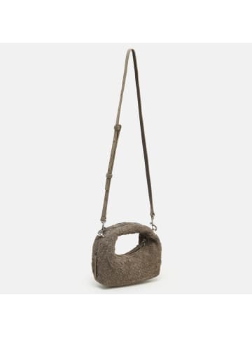 Les Visionnaires Greta Micro weave Handtasche Leder 20 cm in dimgrey