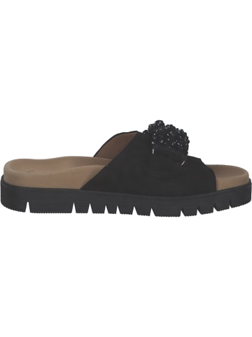 Gabor Plateau-Pantoletten in Schwarz