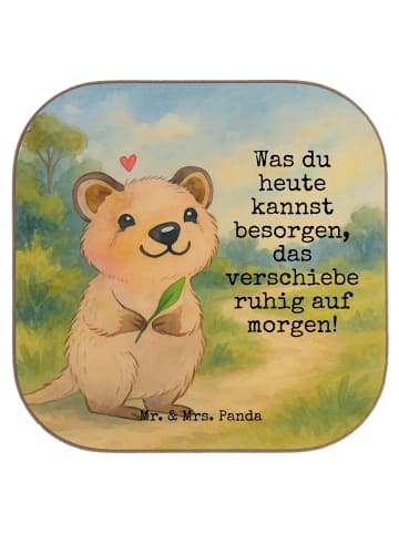 Mr. & Mrs. Panda Untersetzer für Gläser Quokka Happy Design mit ... in Weiß