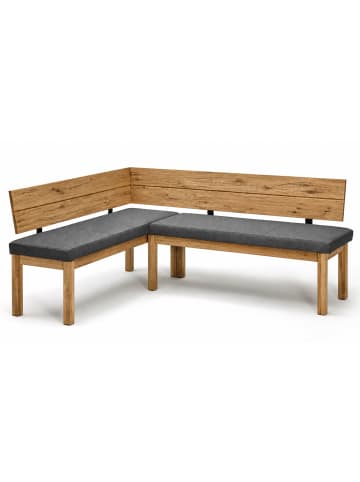 58 aufm Kessel ECKBANK Danny 1 für 5 Personen Massivholz + Microfaser Wildeiche/Grau