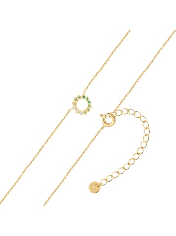 Glanzstücke München Kette aus Sterling Silber mit Zirkonia in gelbgold