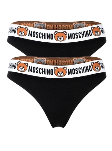 Moschino Slip 2er Pack in Schwarz