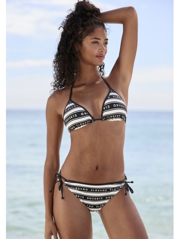 ELBSAND Triangel-Bikini in weiß-schwarz