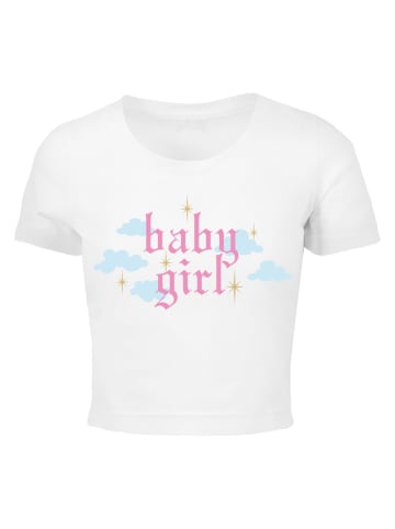Mister Tee Mister Tee Damen Baby Girl Cropped Tee in white