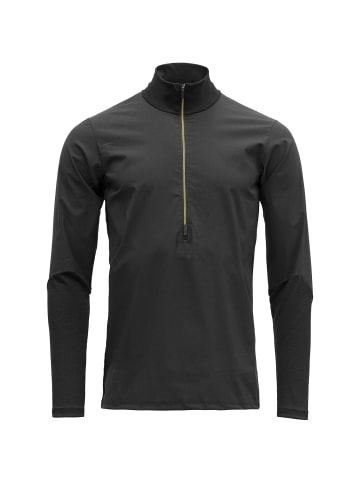 DEVOLD M RUNNINGMERINO COVER ZIP NECK in Schwarz