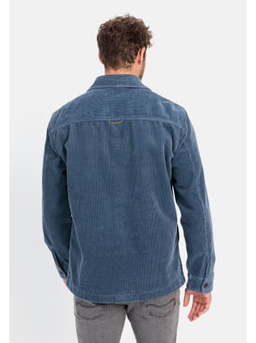 Camel Active Cord Overshirt aus reiner Baumwolle in Blau