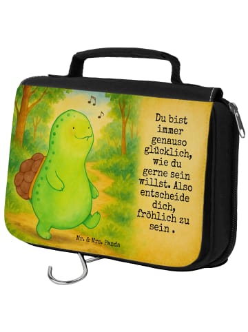 Mr. & Mrs. Panda Kulturtasche Schildkröte Pfeifen Design mit Spruch in Weiß