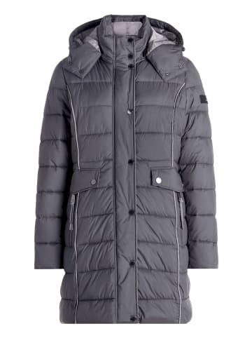 Betty Barclay Steppjacke mit abnehmbarer Kapuze in Dunkelgrau