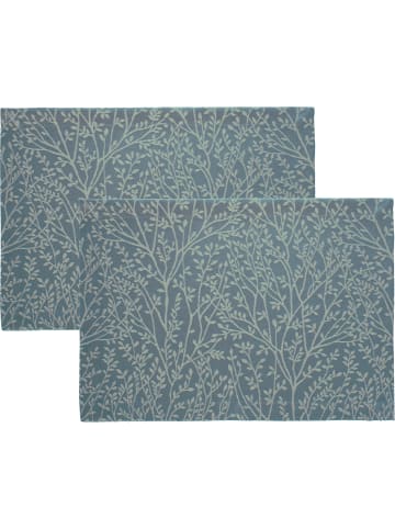 Erwin Müller Jacquard, Baumwollmischung, Gewebt Tischset 2er-Pack Malaga in eisblau