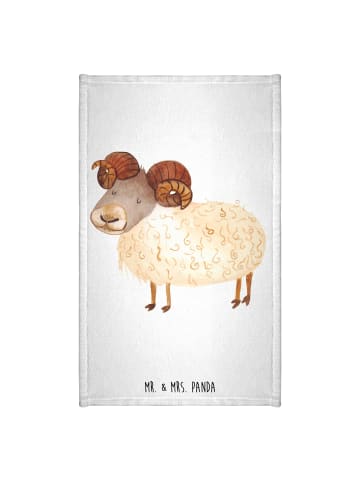 Mr. & Mrs. Panda Gästehandtücher Sternzeichen Widder ohne Spruch in Weiß