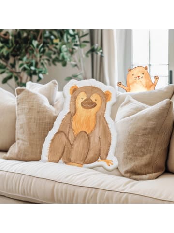 Mr. & Mrs. Panda Zierkissen Affe ohne Spruch in Weiß