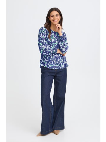 Fransa Bluse langarm FRARIANA Regular fit in BOHO BLOOM NAVY/GREEN