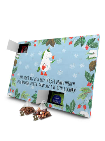 Mr. & Mrs. Panda Tee Adventskalender Einhorn Gärtner mit Spruch in Eisblau